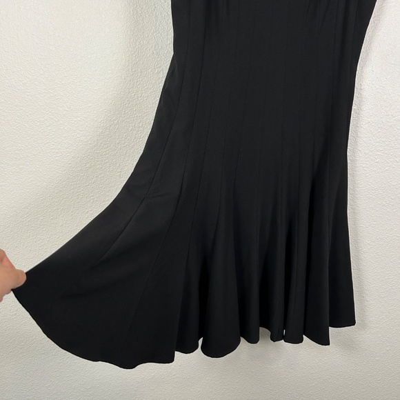 Calvin Klein size 14 black dress fit & flare pleated sleeveless knee lenght - Picture 5 of 10